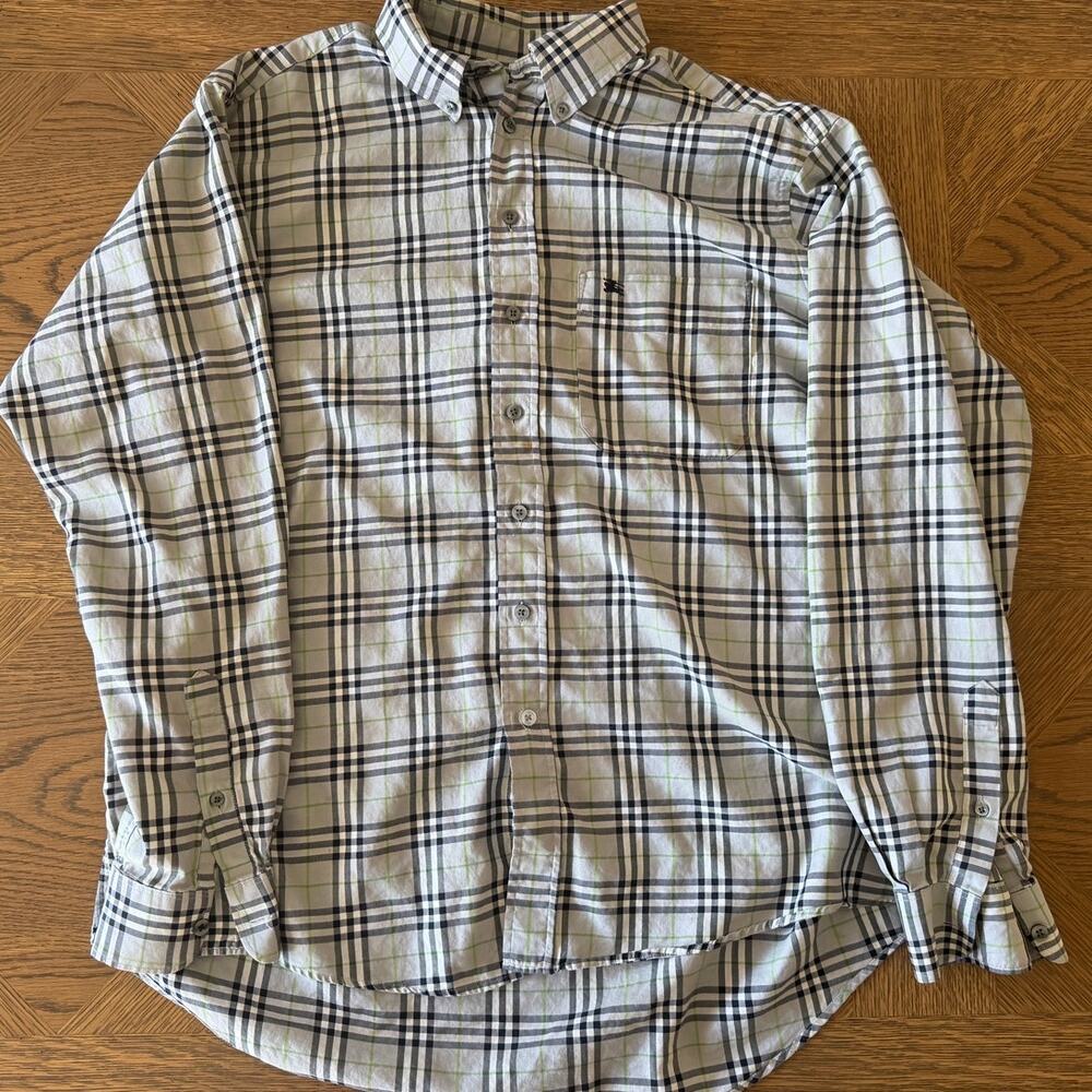Burberry London Full Nova Check Shirt XL Made UK
